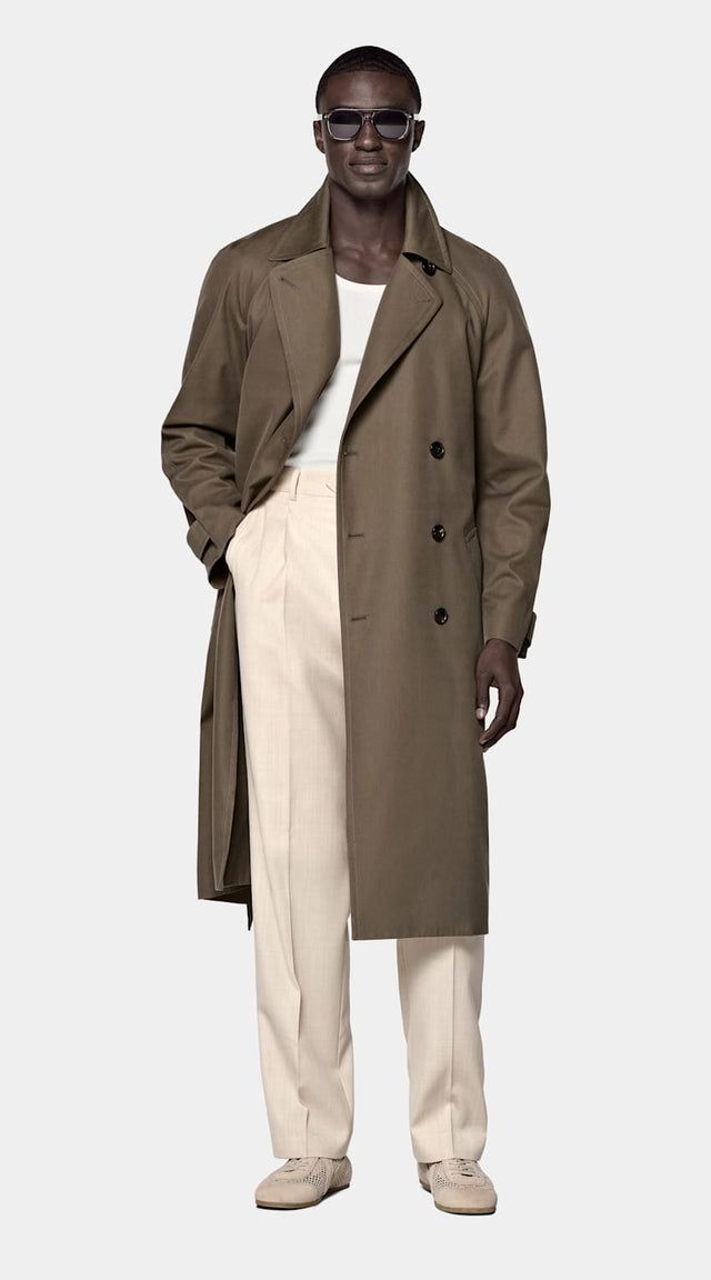 Mid Green Trench Coat