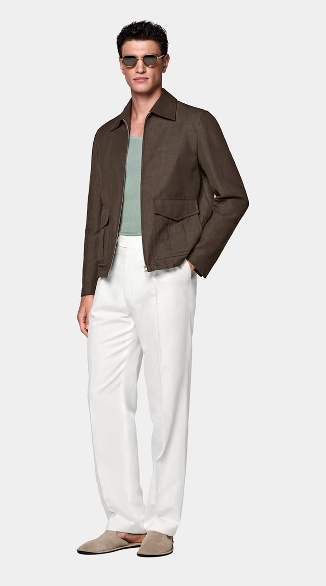 Dark Brown Bomber Jacket