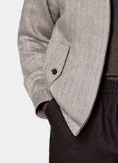 Herringbone Raglan Bomber Jacket
