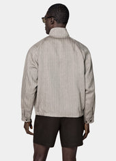 Herringbone Raglan Bomber Jacket
