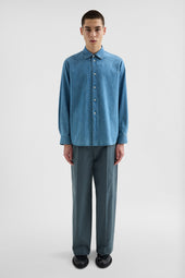 Camicia in cotone chambray