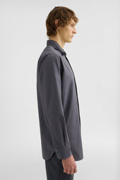 Cotton Shirt With Multi Layered Collar