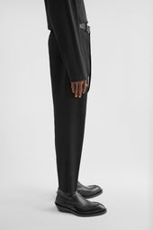 Pantaloni Affusolati In Gabardine Di Lana