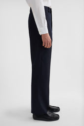 Pantaloni In Popeline Di Lana