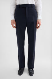 Pantaloni In Popeline Di Lana