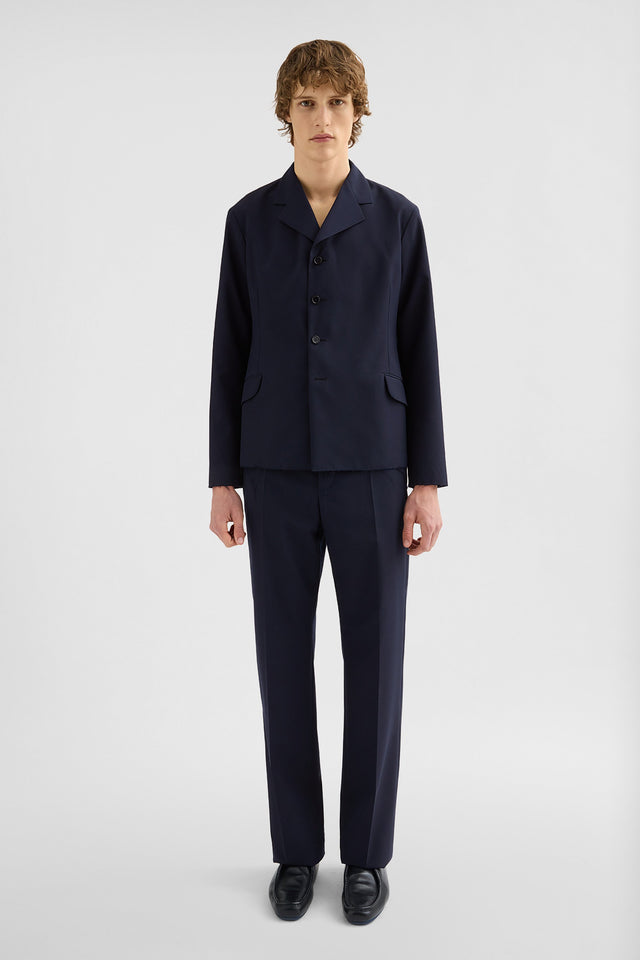 Pantaloni in popeline di lana