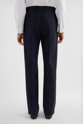 Pantaloni In Popeline Di Lana