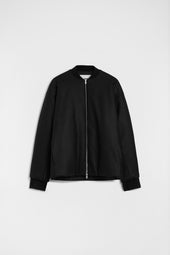 Wool Melton Padded Bomber Jacket