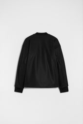 Wool Melton Padded Bomber Jacket