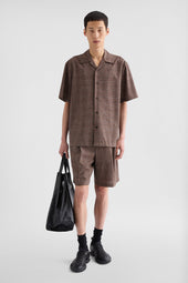 Camicia in misto lana fiammato
