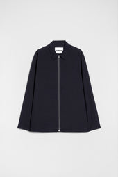 Camicia Con Zip In Popeline Lana