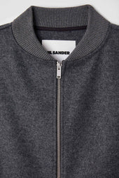 Felpa Con Zip In Lana Melton