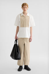Pantaloni In Popeline Di Misto Cotone