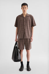 Short in misto lana fiammato