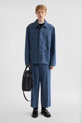 Giacca in cotone chambray
