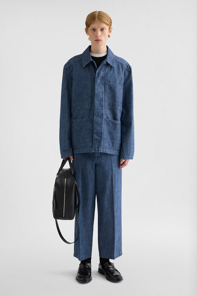 Giacca in cotone chambray