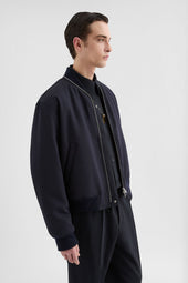 Bomber In Gabardine Di Lana