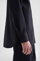 Camicia In Gabardine Di Lana Leggera