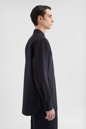 Camicia In Gabardine Di Lana Leggera