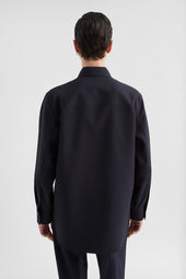 Camicia In Gabardine Di Lana Leggera