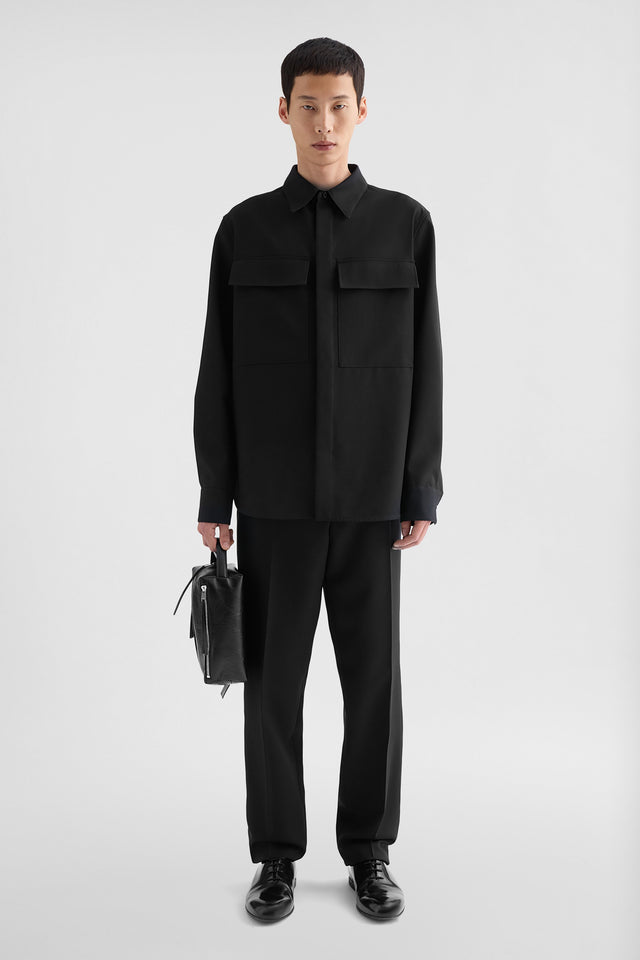 Lightweight Wool Gabardine Shirt