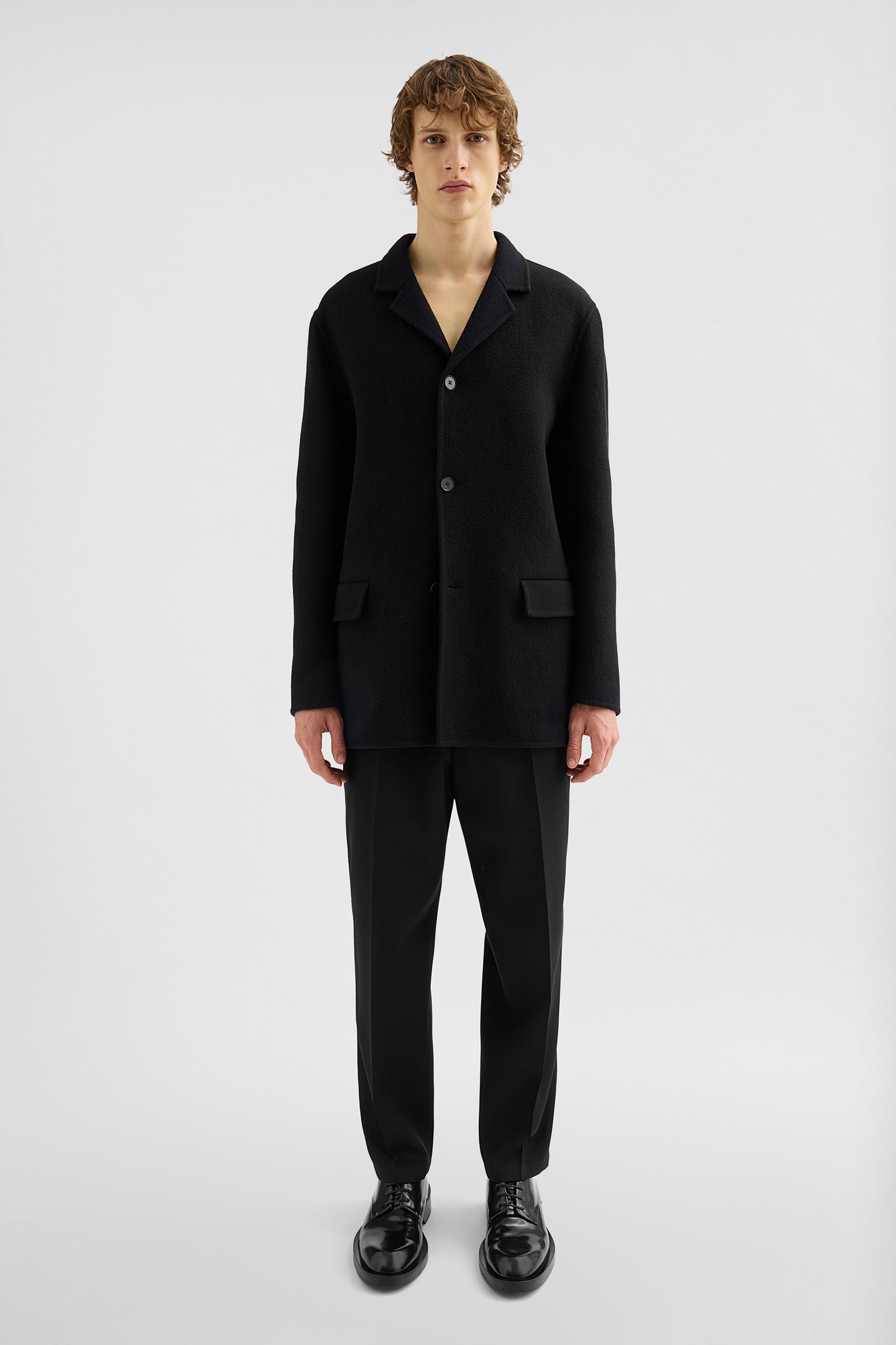 Lightweight Wool Gabardine Tapered Trousers