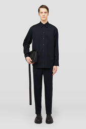 Pantaloni Affusolati In Gabardine Di Lana Leggera