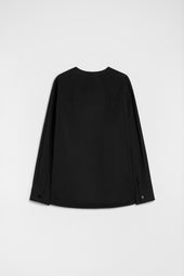 Camicia Con Scollo A V In Popeline Di Cotone