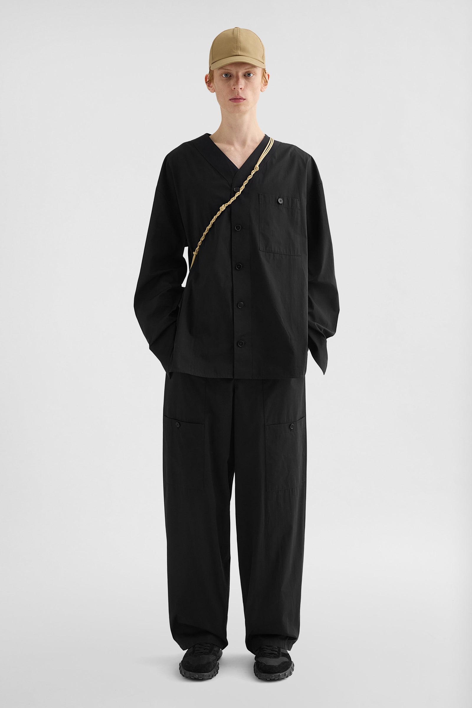Pantaloni Cargo In Popeline Di Cotone