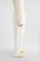 Linen Blend Cargo Trousers