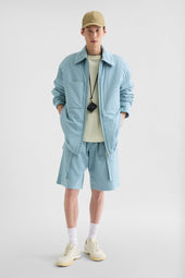 Giacca-camicia imbottita in popeline di cotone