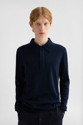 Maglione A Polo In Lana Leggera