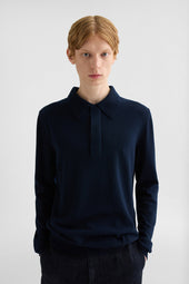 Maglione A Polo In Lana Leggera