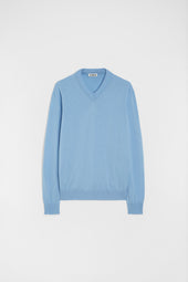 Maglione Con Scollo A V In Lana Leggera