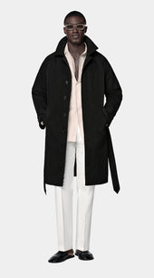 Black Belted Trench Coat