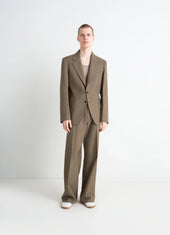 Tailored Single Breasted Jacket In Polywool