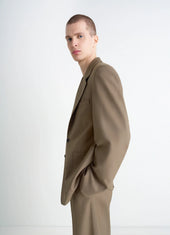 Tailored Single Breasted Jacket In Polywool