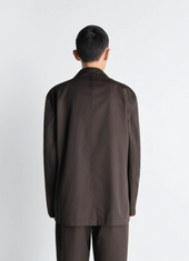 Double Breasted Workwear Jacket In Cotton Twill