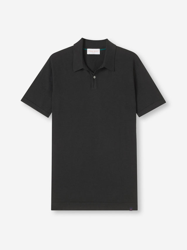 Men's Polo Shirt Jacob Sea Island Cotton Black