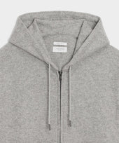 Camel-Cashmere Full-Zip Hoodie