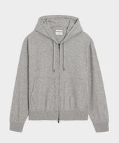 Camel-Cashmere Full-Zip Hoodie