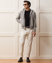 Camel-Cashmere Full-Zip Hoodie