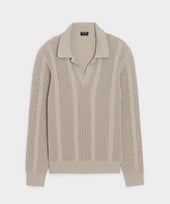 Beechwood Cable Knit Sweater Polo
