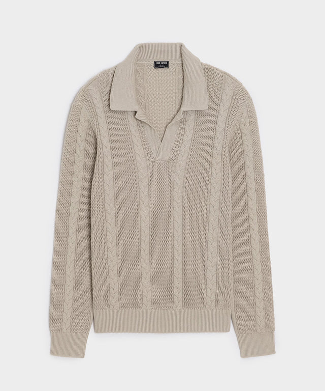 Beechwood Cable Knit Sweater Polo
