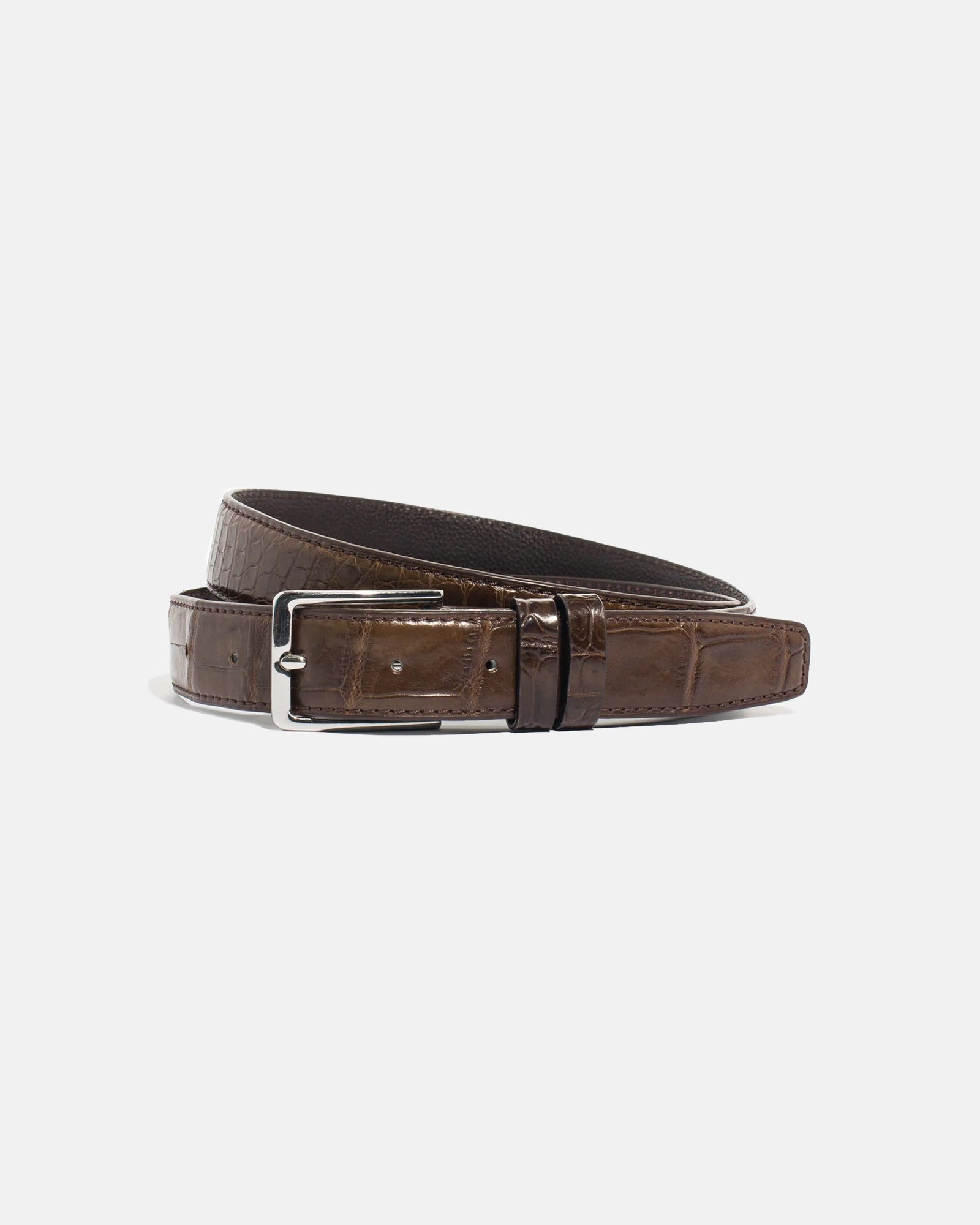 Made In Usa Brown Crocodile Belt