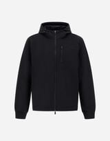 DOUBLE FACE INTERLOCK AND 2 LAYER WINDSTOPPER HOODED JACKET
