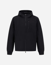 Double Face Interlock And 2 Layer Windstopper Hooded Jacket