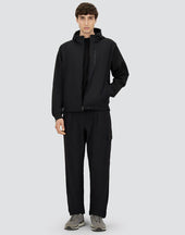 Double Face Interlock And 2 Layer Windstopper Hooded Jacket