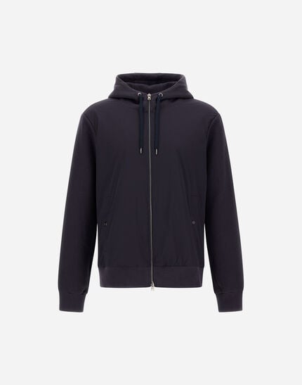 Resort Knit Effect Interlock And Travel Nylon Ponente Jacket