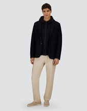 Resort Knit Effect Interlock And Travel Nylon Ponente Jacket